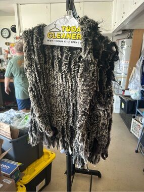 Gabby and Eden fur vest with hood